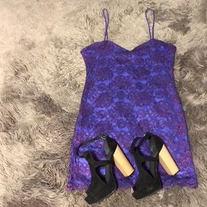 Circa 2000 purple lace dress.